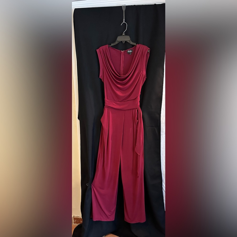 Maroon one piece jumpsuit